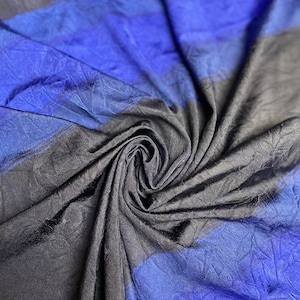 Vintage Blue Royal Navy Dark Navy Lycra 4-ways Stretch  58” wide x 37” long.Next day shipping from USA