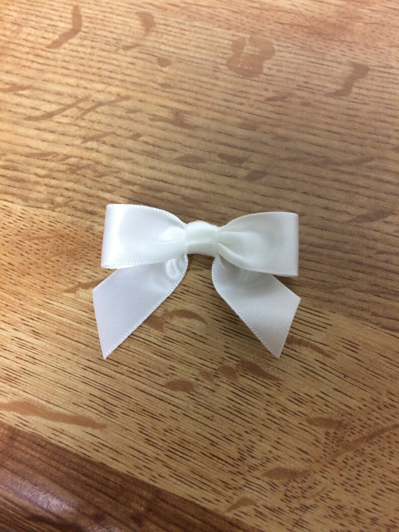 Next day shipping from USA 0,5-5 dozen White Multi Purpose Mini Bows Satin Ribbon Size 2 \u201c wide x 1,5\u201d long 6-60 pics