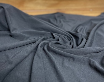 Black Super Matte Jersey Fabric, 4-Way Stretch (54"x16")