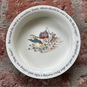 Wedgwood of Etruria and Barlaston Peter Rabbit Bowl Made In England Collectible Beatrix Potter