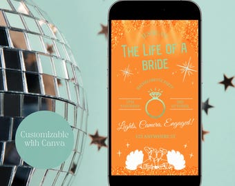Despedida de soltera Swiftie: Tema Showgirl (Descarga digital, invitación móvil)