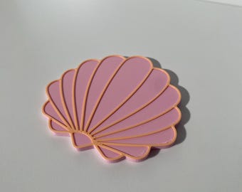 Seashell Coasters – Ocean-Inspired Coastal Decor - Funky Home Decor. Housewarming Gift