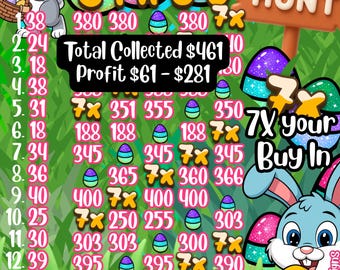 Bingobrädor Påsk Högvinst PYP Välj Din Betaling 15 Linjer Bingobräda