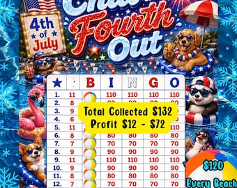 4. Juli Bingo Boards pyp wähle deinen Gewinn