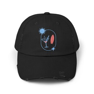 Sunset Waves Distressed Cap | Casual Summer Hat, Beach-Ready Accessory, Gift for Surf Lovers, Outdoor Adventures
