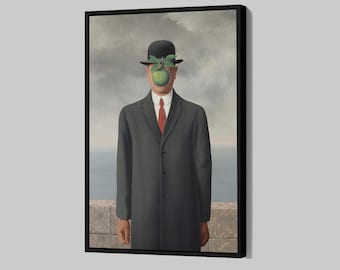 ルネ・マグリット「人の子」1964年、高品質の手描き油絵複製 - Etsy 日本