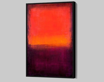 Mark Rothko Red on Purple Poster Museum Canvas Mark Rothko Wall Art Modern Art Framed Canvas Print Home Decor P141 Gift