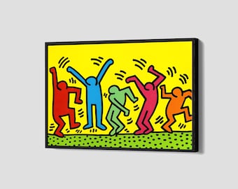 Keith Haring Dancer Poster 1990 Street Art Canvas Keith Haring Wall Art Modern Framed Canvas Print Home Decor P114 Birthday Gift