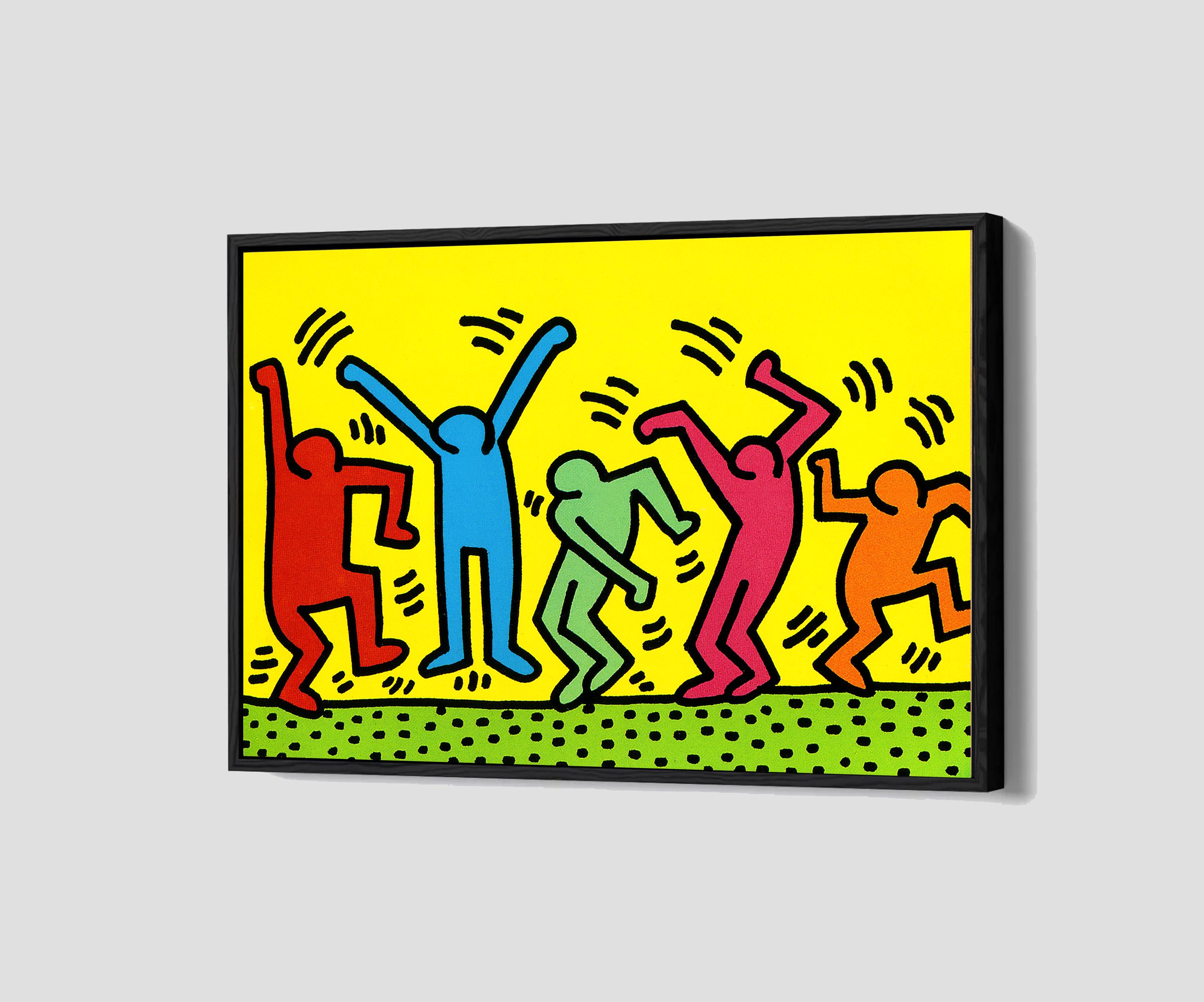 Keith Haring Dancer Poster 1990 Street Art Canvas Keith Haring Wall Art Modern Framed Canvas Print Home Decor P114 Birthday Gift