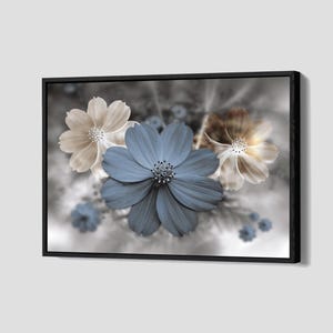 Modern Flower Poster Wildflower Field Canvas Botanical Landscape Wall Art Floral Framed Canvas Print Home Decor P148 Birthday Gift