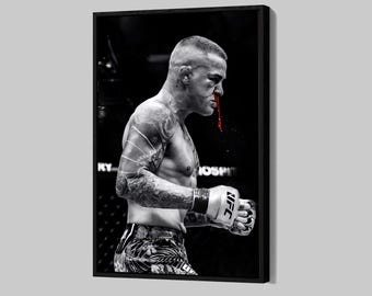 Dustin Poirier Poster UFC Fighter Canvas Boxing Wall Art MMA Sports Canvas Print Motivational Home Decor P70 Birthday Gift