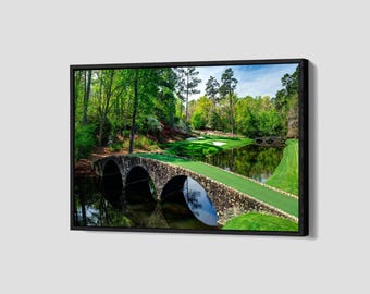 Golf Club Poster Golfing Course Canvas Amen Corner Golf Gifts Wall Art Masters Golf Framed Canvas Print Home Decor P96 Birthday Gift