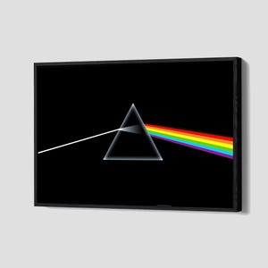 Pink Floyd Poster Iconic Musical Canvas Rock Band Wall Art Dark Side of The Moon Framed Canvas Print Home Decor P175 Birthday Gift