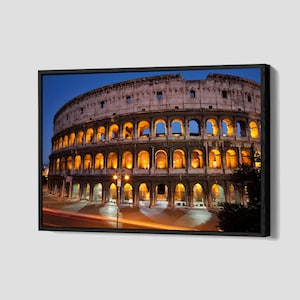 Roman Colosseum Poster Rome Italy Canvas Coliseum Wall Art Historical Monument Framed Canvas Print Home Decor P190 Birthday Gift