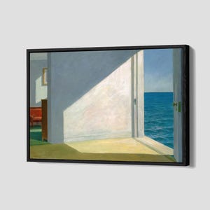 Edward Hopper Poster Räume am Meer 1951 Leinwand Abstrakt Wand Kunst Minimalist Gerahmt Karte Landkarte Wohnkultur P71