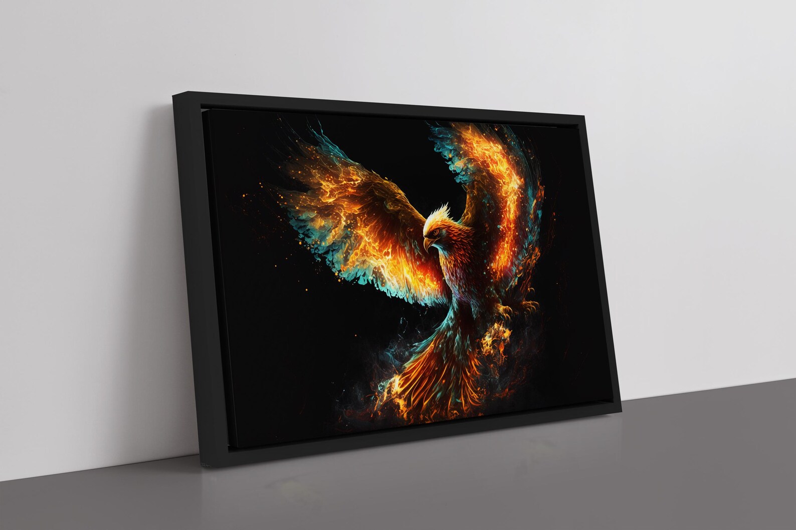 Phoenix Poster Beautiful Bird Canvas Print Rising Phoenix Wall Art Bird ...