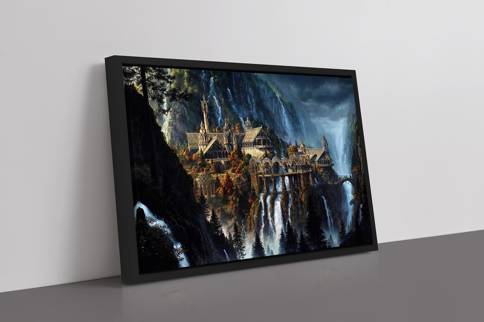 Rivendell Poster Lord of the Rings Canvas LOTR Canvas Fantasy Movie ...