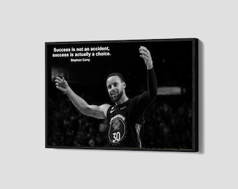 Stephen Curry Motivatieposter Curry Citaat Canvas Basketbal Muurkunst NBA Sport Ingelijste Doek Home Decor P211 Verjaardagscadeau