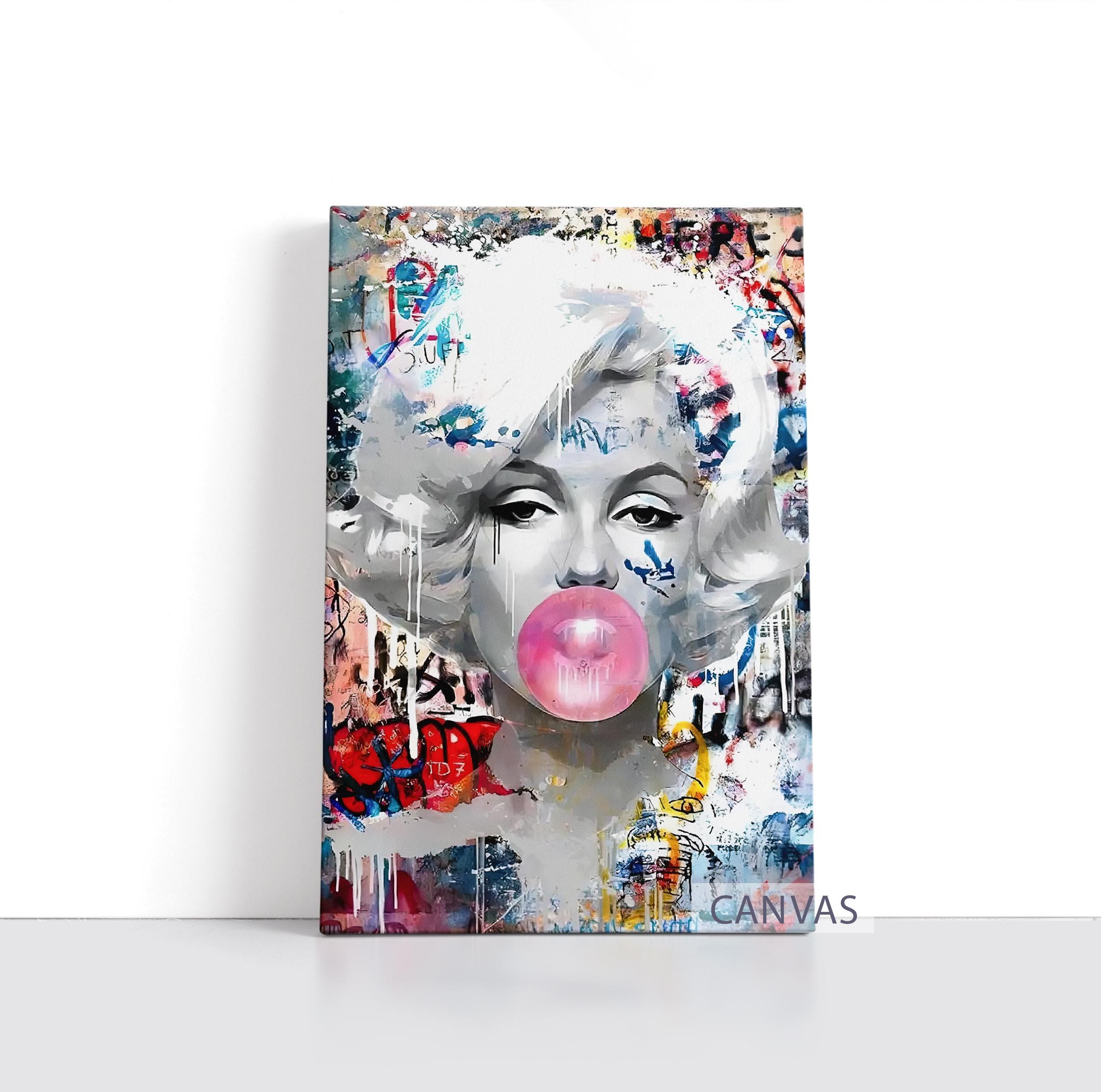 Banksy Marilyn Monroe Poster Graffiti Pop Art Canvas Street Style Wall ...