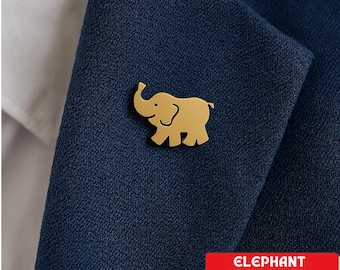 Broche Vintage éléphant Blanc Orné De Cristaux – émail Doré, Porte-bonheur