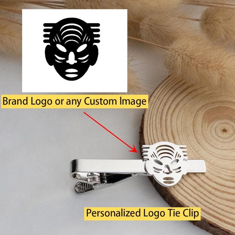 Custom Logo Tie Clips, Customize Unique Tie Clips Personalized Patterns, Company Badges, Brand Logo, Custom Logo tie bar, tie tacks Men Gift