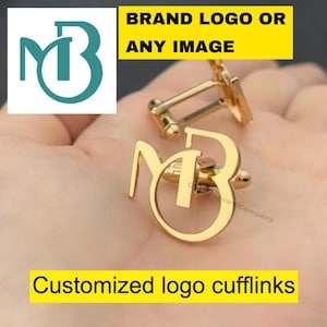 Custom Logo Cufflinks Gift | Brand Logo Cufflinks | Business Company Logo Customized Bulk Cufflinks Promotional Marketing Corporate Events