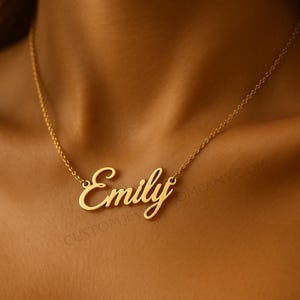 Collar con nombre personalizado para dama de honor, elegante collar con nombre para mamá, regalo del Día de la Madre, boda, collar para mejor amiga, colgante con nombre personalizado