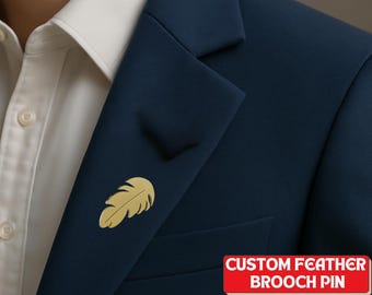 Broche de pluma, prendedor de solapa de acero inoxidable personalizado, símbolo de ligereza y libertad, regalo para ella o para él, prendedor de pluma para traje, bufanda, sombrero y bolso.