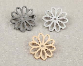 Sunflower Lapel Pin for Women & Men, Stainless Steel Gold Silver Black Flower Brooch, Minimal Floral Suit Pin, Daisy Badge Gift