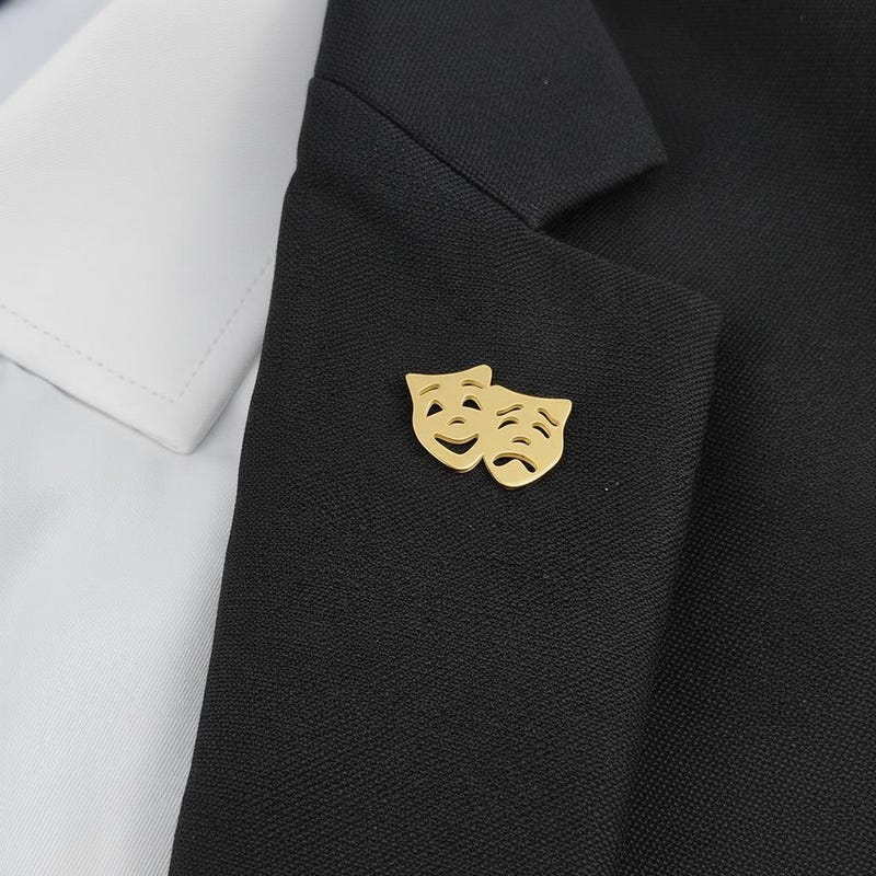 Mask Theatre Pin - Etsy