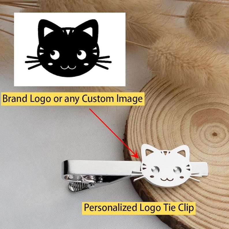 Custom Logo Tie Clips, Customize Unique Tie Clips Personalized Patterns, Company Badges, Brand Logo, Custom Logo tie bar, tie tacks Men Gift