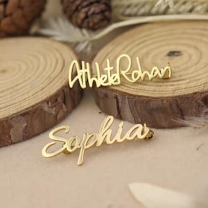 Custom Name Brooch,  Personalized Stainless Steel Lapel Pin for Men & Women, Gold Silver Name Badge Brooch | Gift for Him or Her