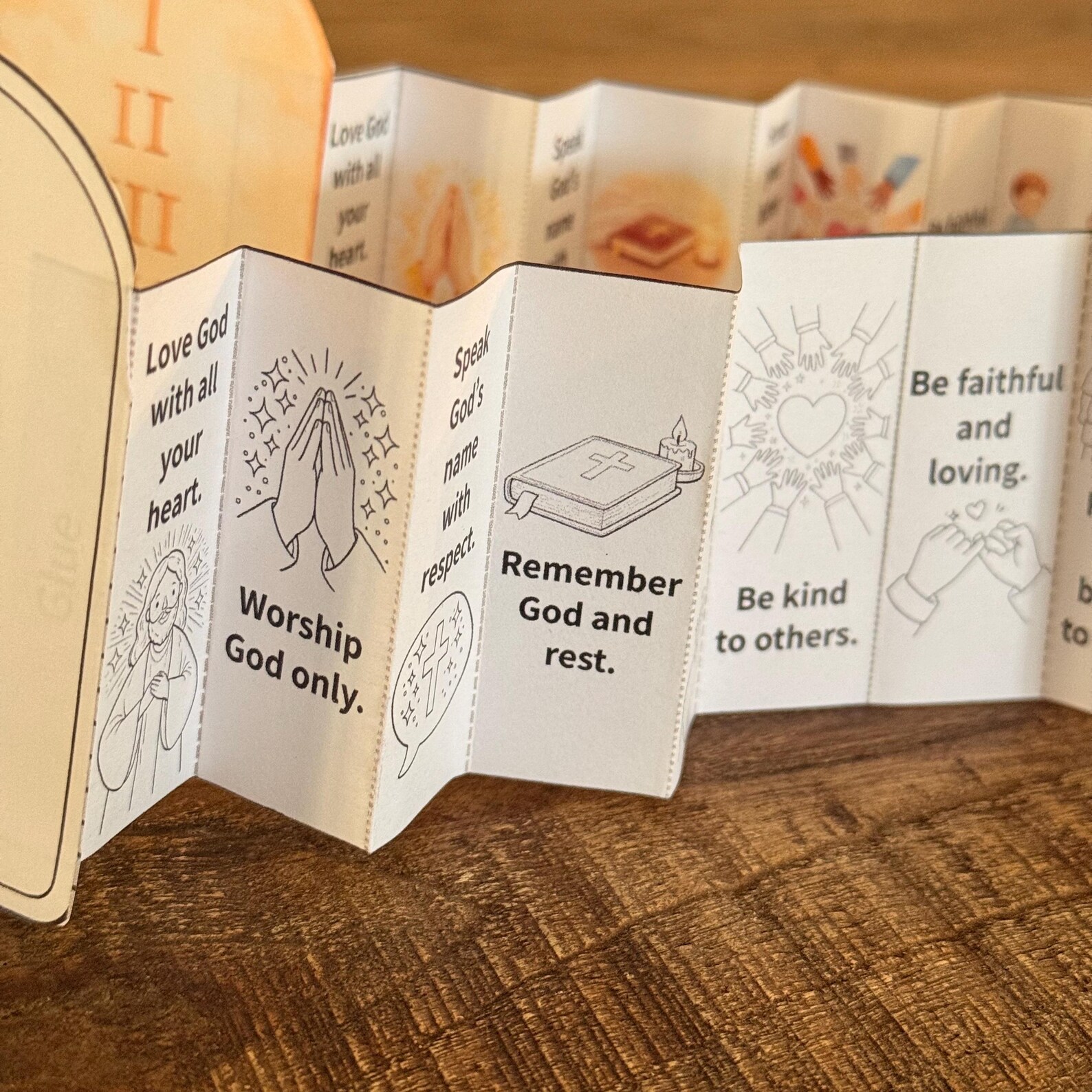 Ten Commandments Craft for Kids Printable | Sunday School Bible ...