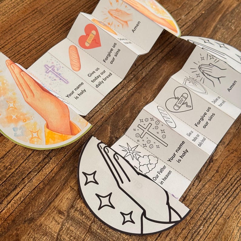 Lord’s Prayer Craft for Kids | Printable Mini Book | Sunday School ...