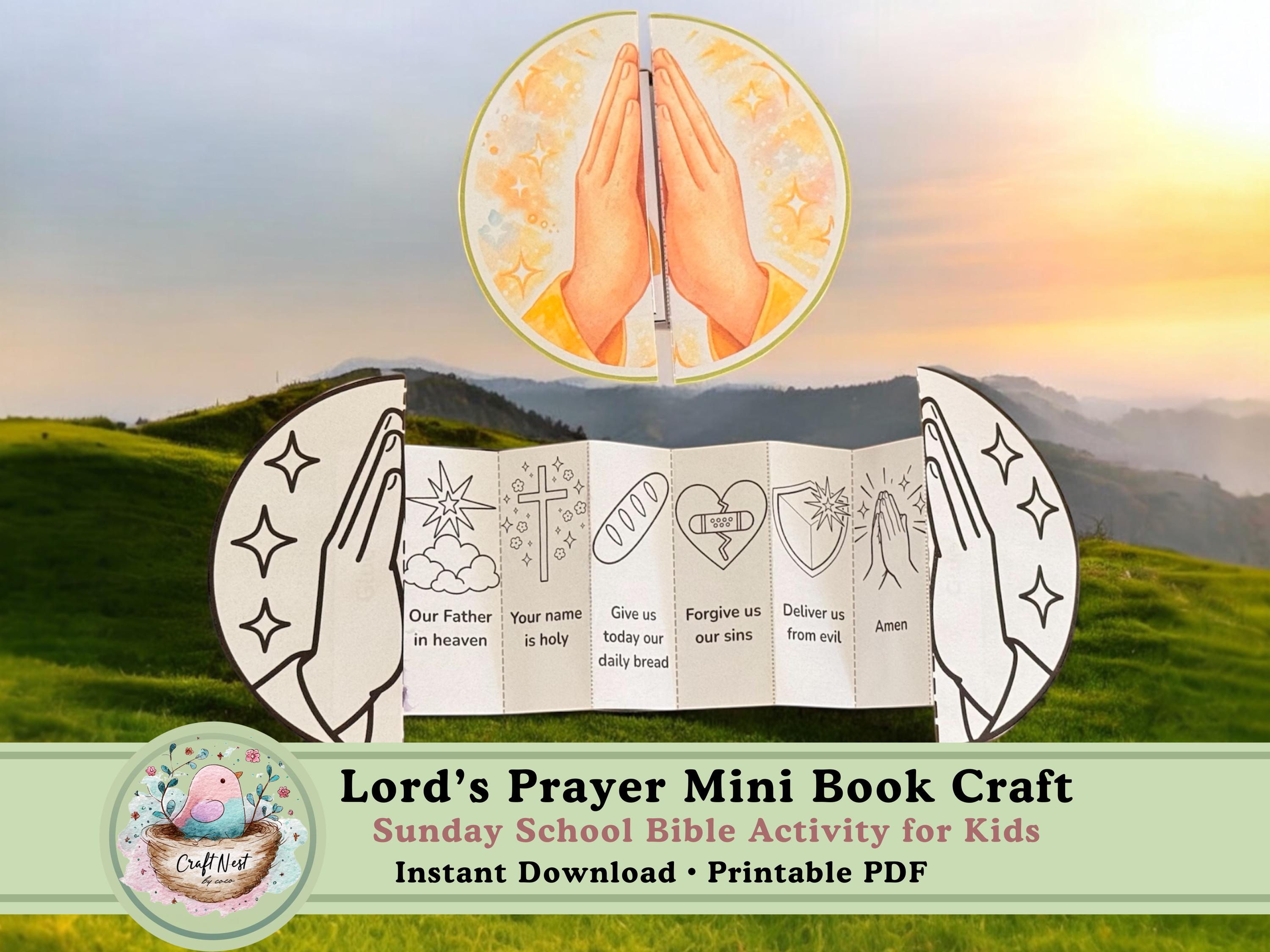 Lord’s Prayer Craft for Kids | Printable Mini Book | Sunday School ...