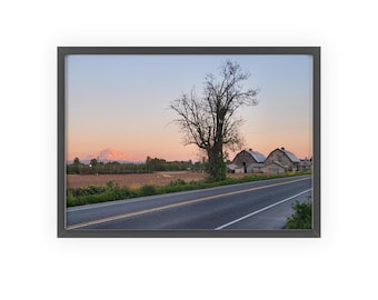 Framed Landscape Poster Art - Rustic Home Decor, Wall Art, Nature Photography, Gift for Homeowners, Farmhouse Style