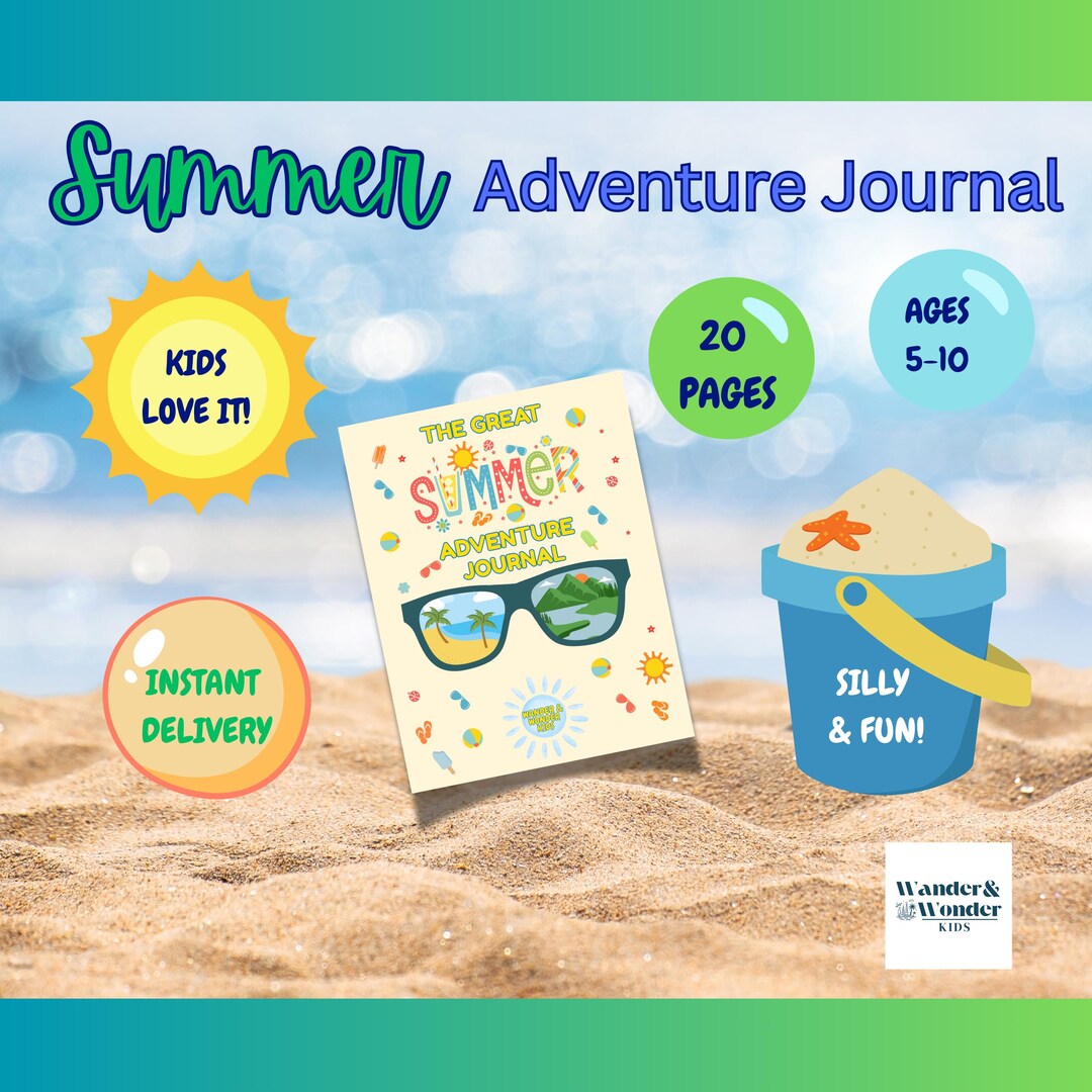 Summer Adventure Activity Book for Kids Ages 5-10 (PDF Download) - Etsy