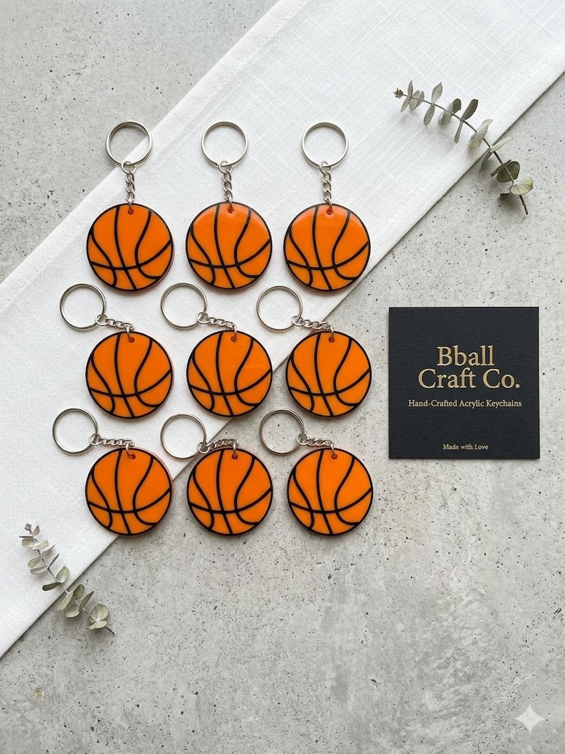 3D Printed Basketball Keychain - Etsy