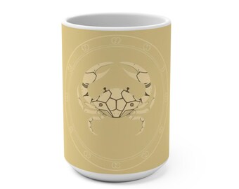 Geometric Crab Mug | Zodiac Cancer Coffee Mug