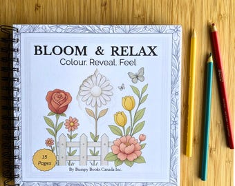 Adult Tactile Colouring Book — Handmade Embossed Textured Pages | Made in Canada | Patent Pending