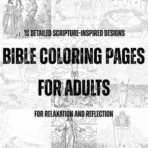 Bible Coloring Pages for Adults | 18 Detailed Scripture Designs (PDF Download)