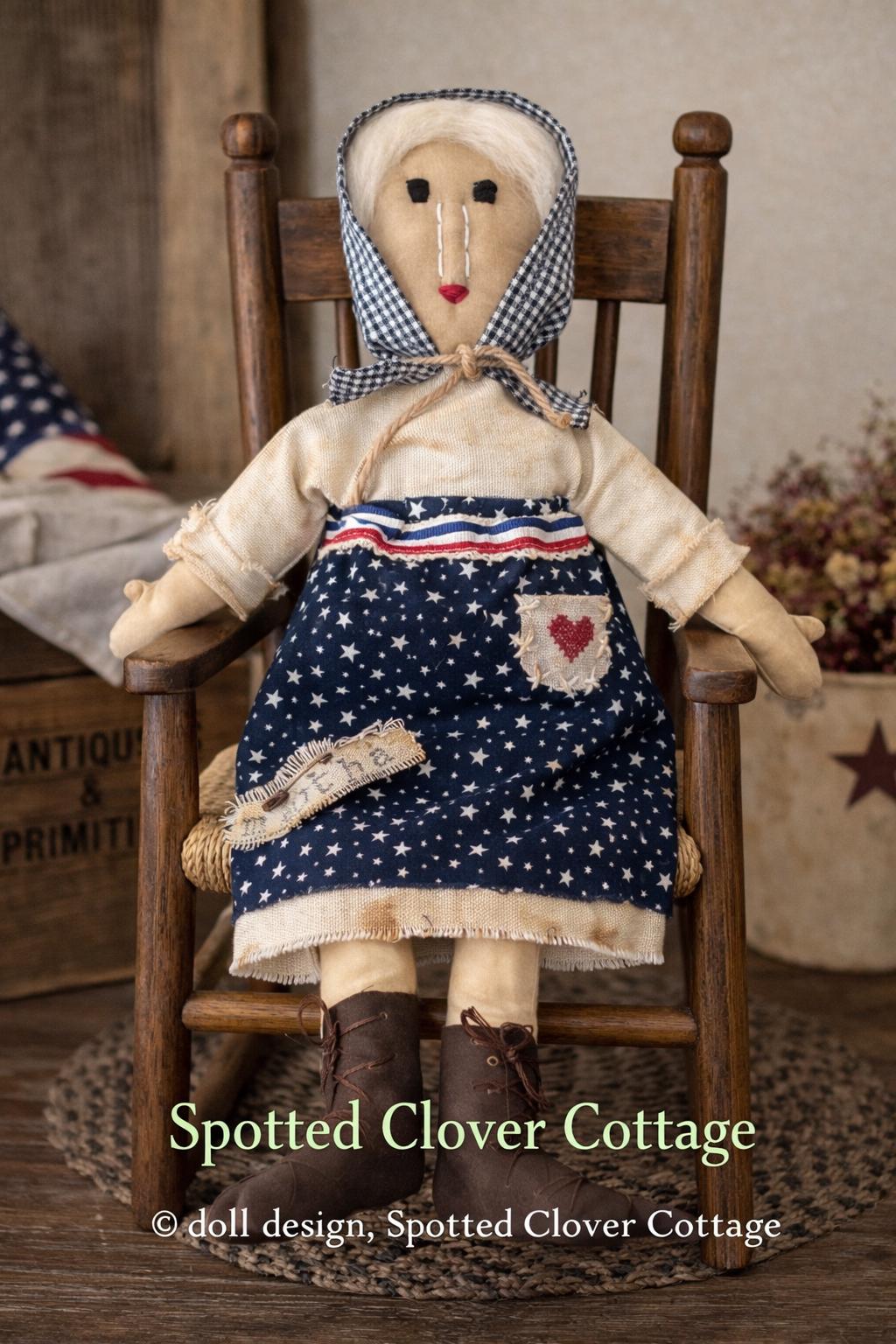 Rustic Dolls Primitive Americana Folk Art Dolls | Handmade Rag Doll, Rustic Country ...