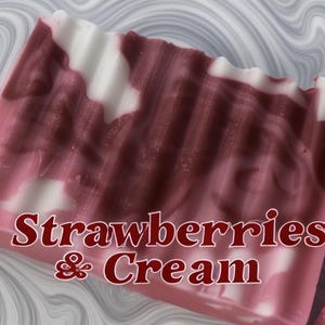 Hand Made Artisan Soap made with Goats Milk (Strawberries & Cream)