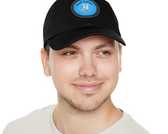 Dad Squad Leather Patch Cap | Vintage Chino Twill Dad Hat