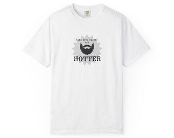 Beard With Shades Hotter T-Shirt | Graphic Tee, Beard Silhouette