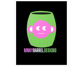 Pink Monkey Barrel Logo Kiss-Cut Vinyl Decal | Sticker