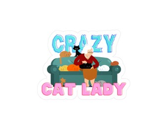 Crazy Cat Lady Kiss-Cut Vinyl Decal | Sticker