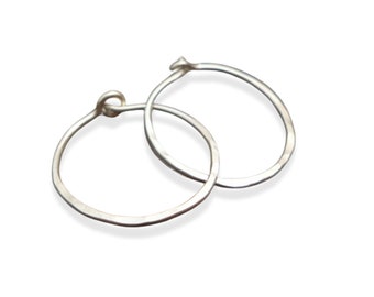 1.5cm Small Sterling Silver Hoops