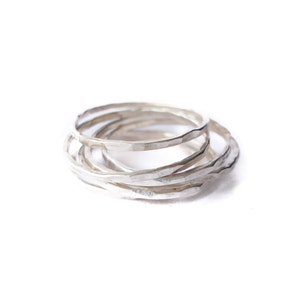 Effortless Thin Stackable Silver Rings Size-Inclusive 3-15 Polished