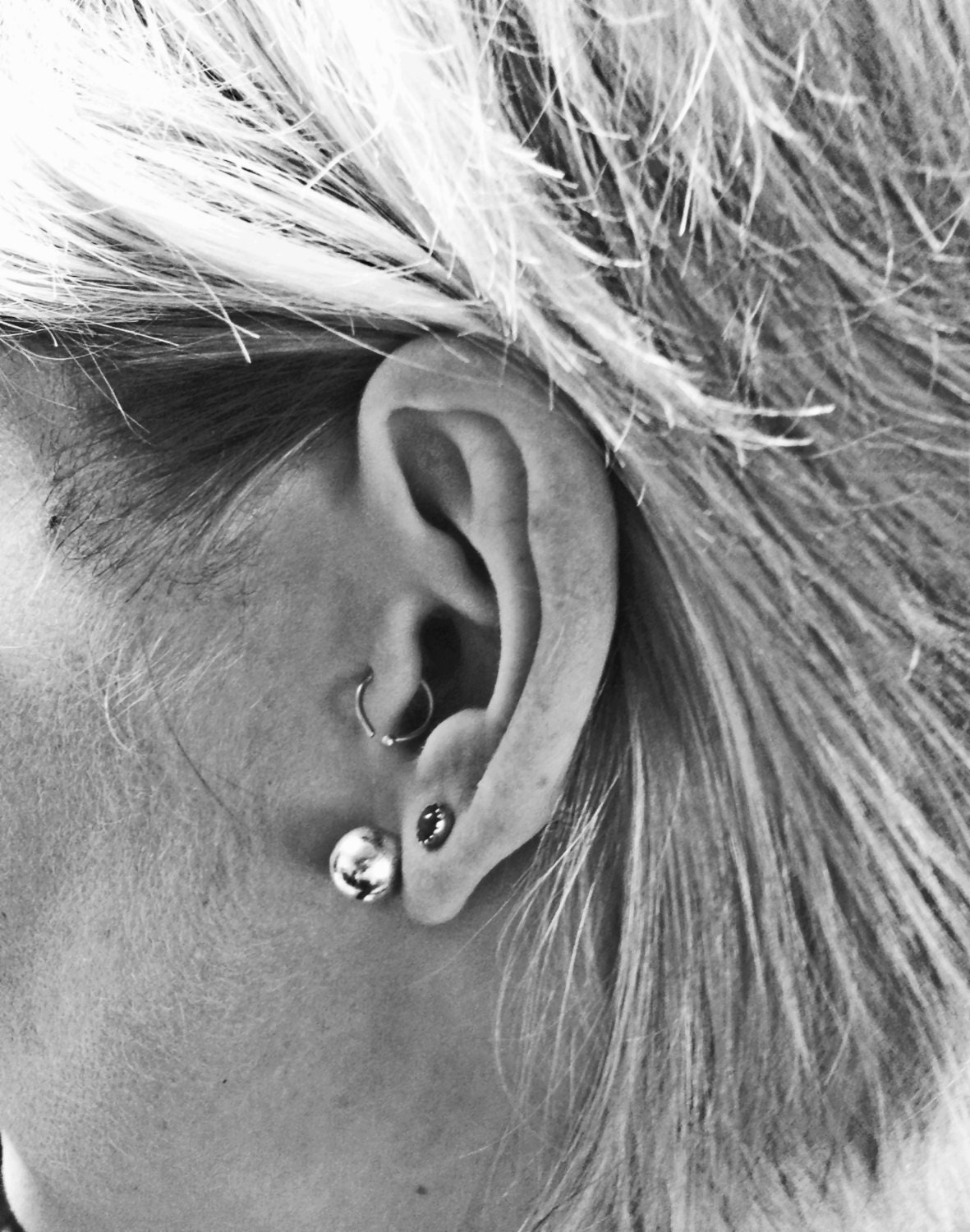 14K Pure ROSE Gold Nose Ring Hoop Slim Fit Can Be Fake Etsy